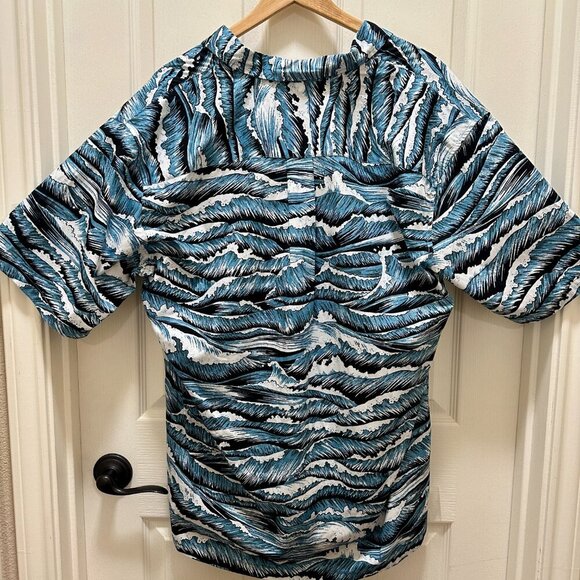 New Cooke Street Shirt Men's Size XL Ocean Waves Hawaiian Islands Button Down - Picture 12 of 13